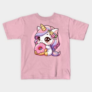 Unicorn donut Kids T-Shirt